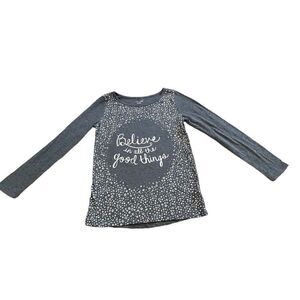 Cherokee Long Sleeve Shirt Girls Large Believe In All Good Things
